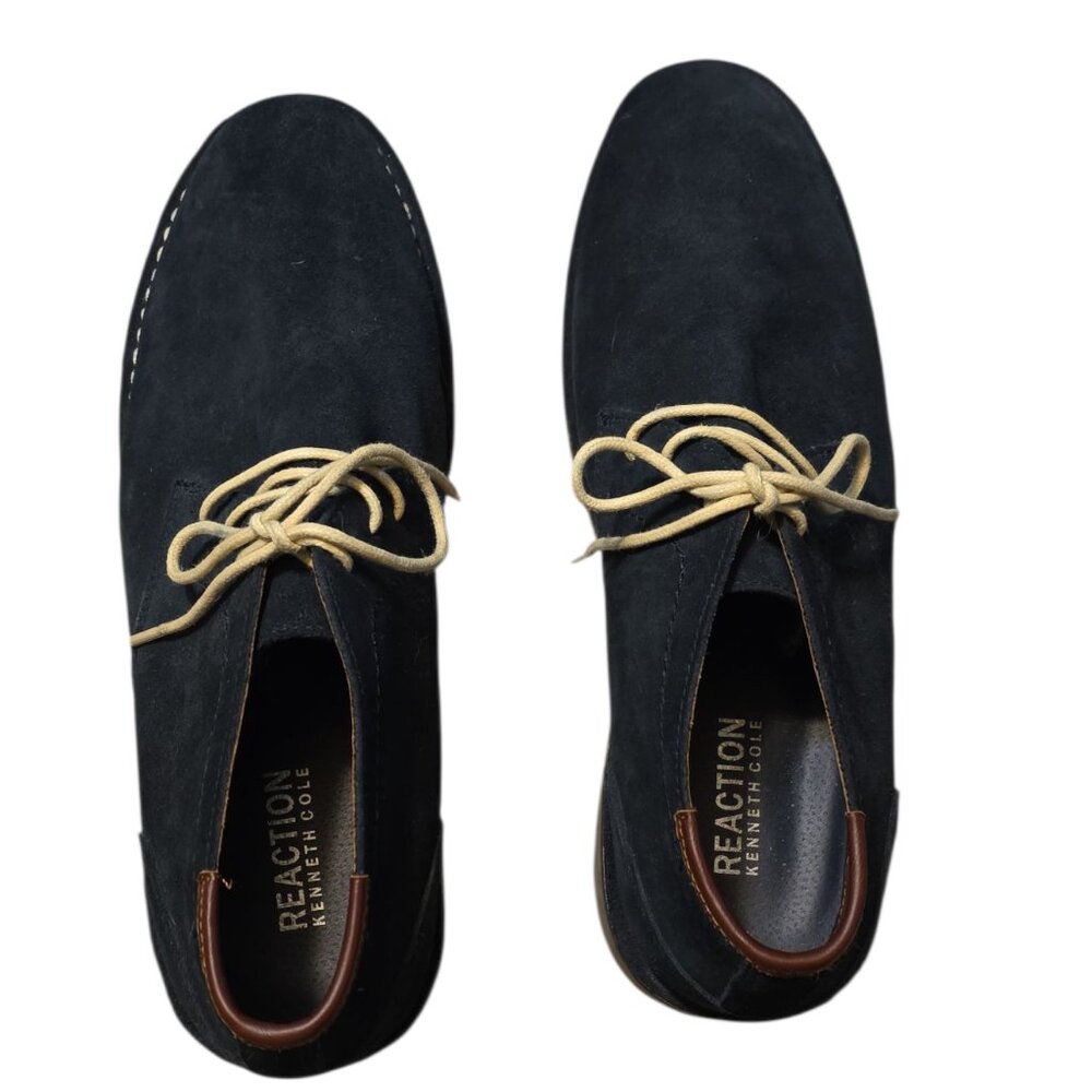 Size 13 Reaction by Kenneth Cole Midnight Blue Suede "Desert Sun" Chukka Boots - Picture 7 of 8
